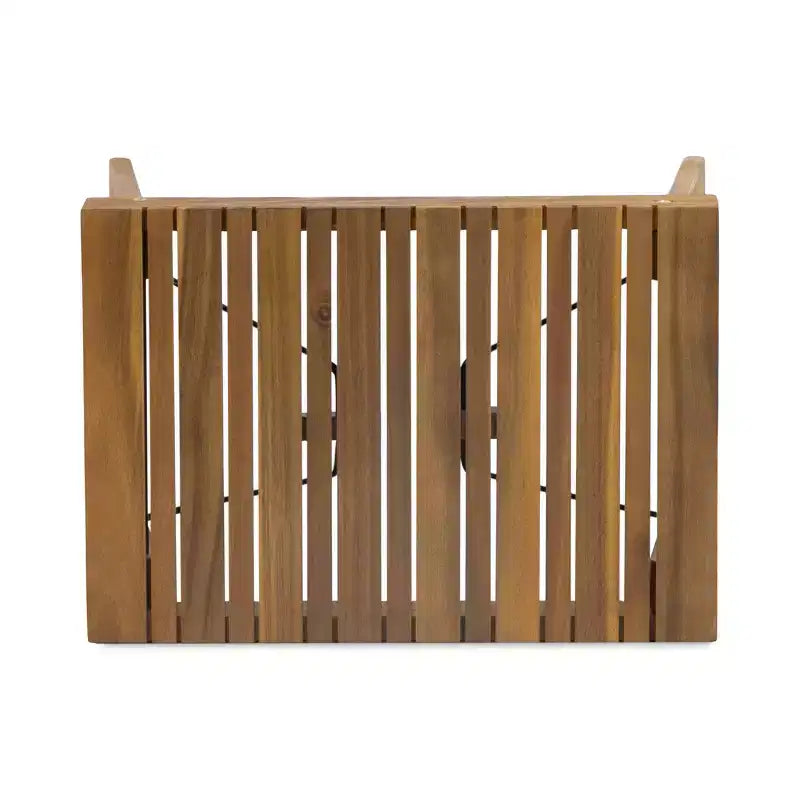 Set da 3 chaise longue da esterno Kyoto in legno di acacia con cuscini - Teak/Blu - Christopher Knight Home: Seduta senza braccioli da patio e tavolino d'appoggio