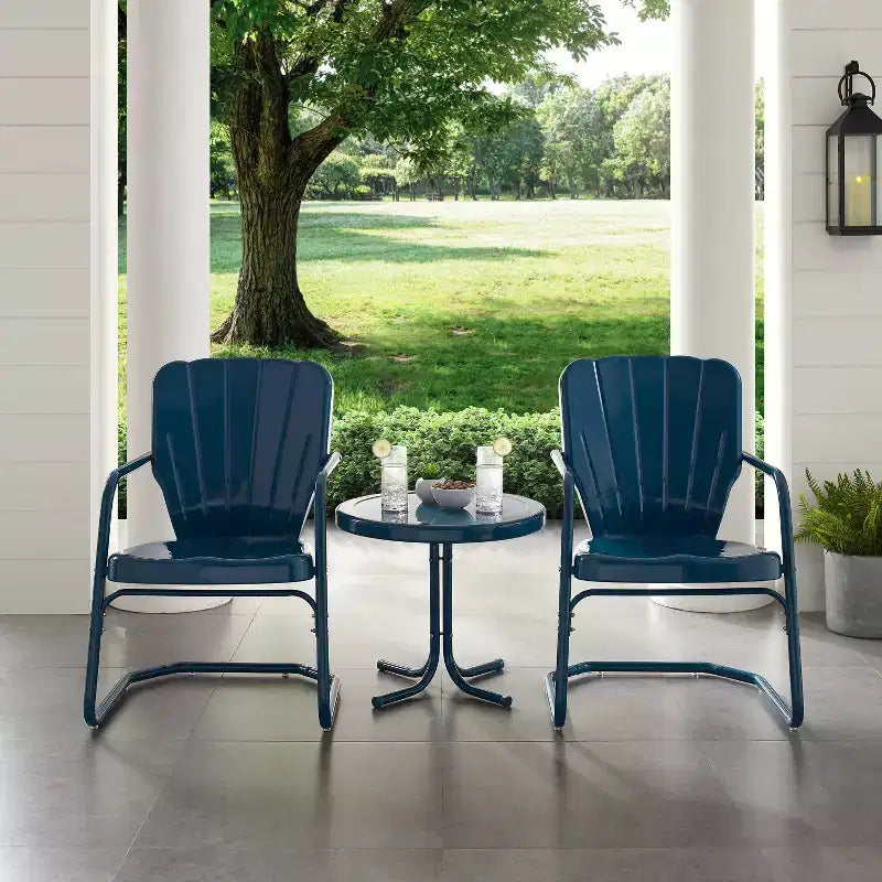 Set da 3 pezzi per esterni Ridgeland - Blu Navy - Crosley