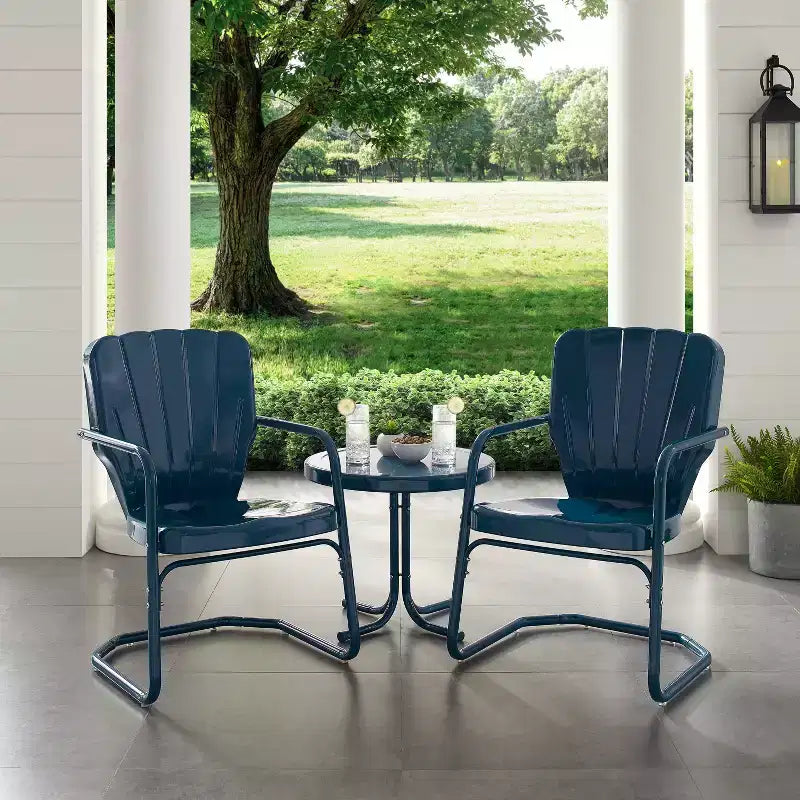 Set da 3 pezzi per esterni Ridgeland - Blu Navy - Crosley