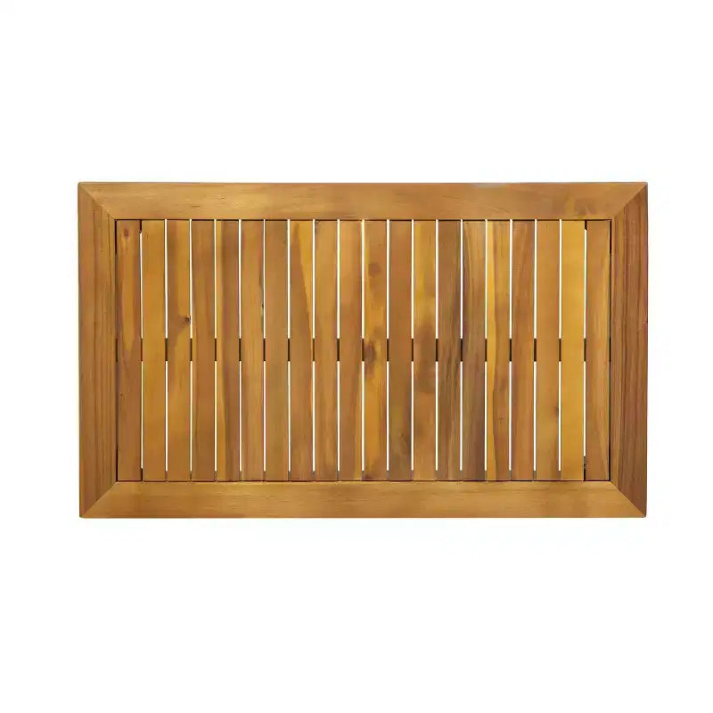 Nicholson Outdoor Salotto da 4 Posti in Legno di Acacia - Teak/Beige - Christopher Knight Home: Set da Conversazione per Patio con Cuscini e Tavolino