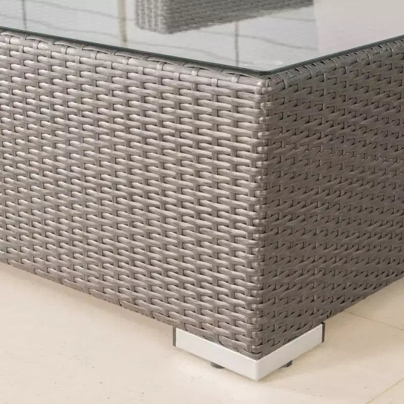 Set da conversazione in vimini Santa Rosa 7 pezzi - Grigio/Argento - Christopher Knight Home