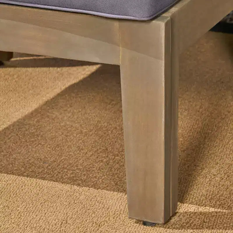 Grenada Set Patio da 2 Pezzi in Legno di Acacia - Grigio/Grigio Scuro - Christopher Knight Home: Mobili da Esterno per Conversazione con Tavolino da Caffè