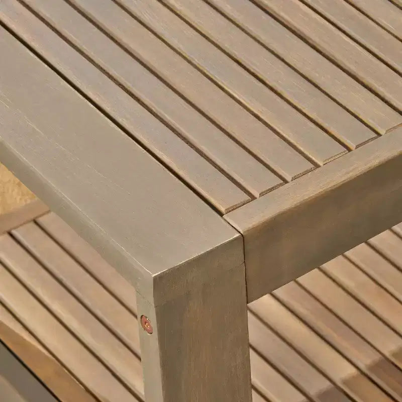 Grenada Set Patio da 2 Pezzi in Legno di Acacia - Grigio/Grigio Scuro - Christopher Knight Home: Mobili da Esterno per Conversazione con Tavolino da Caffè