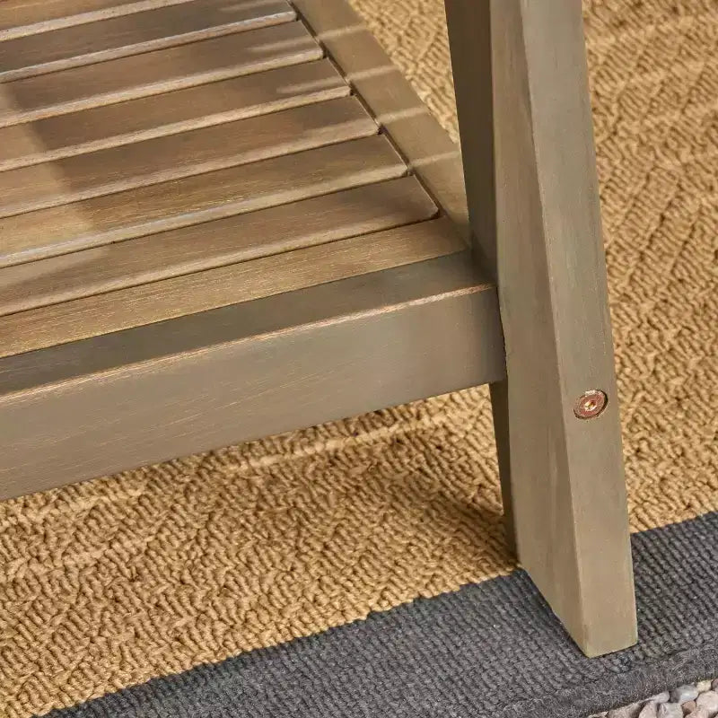 Grenada Set Patio da 2 Pezzi in Legno di Acacia - Grigio/Grigio Scuro - Christopher Knight Home: Mobili da Esterno per Conversazione con Tavolino da Caffè