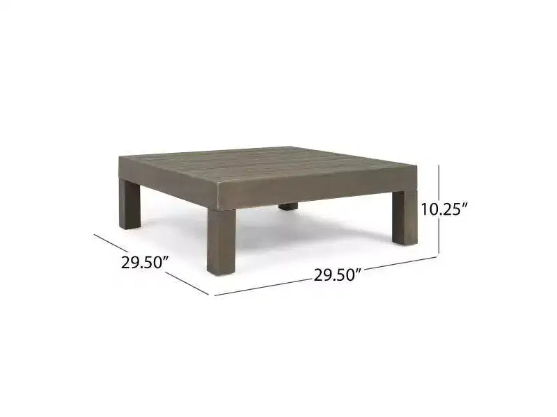 Set Divano e Poltrona Club Brava 9 pz in Legno di Acacia - Grigio/Grigio Scuro - Christopher Knight Home