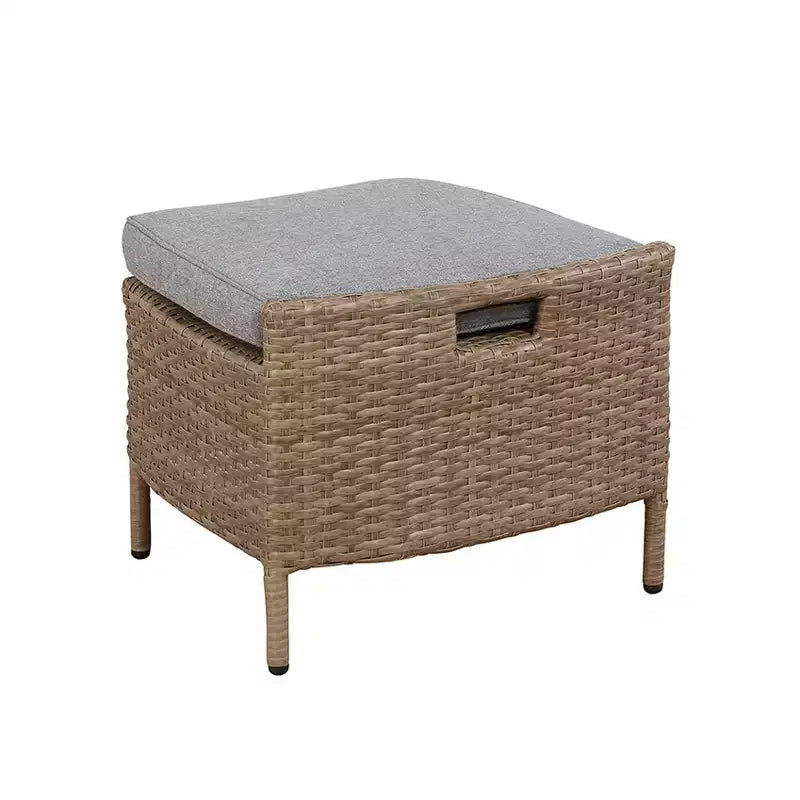 Set da conversazione 5 pezzi Kokoli - Marrone - Alaterre Furniture: Mobili da esterno per patio con cuscini, nessun assemblaggio richiesto