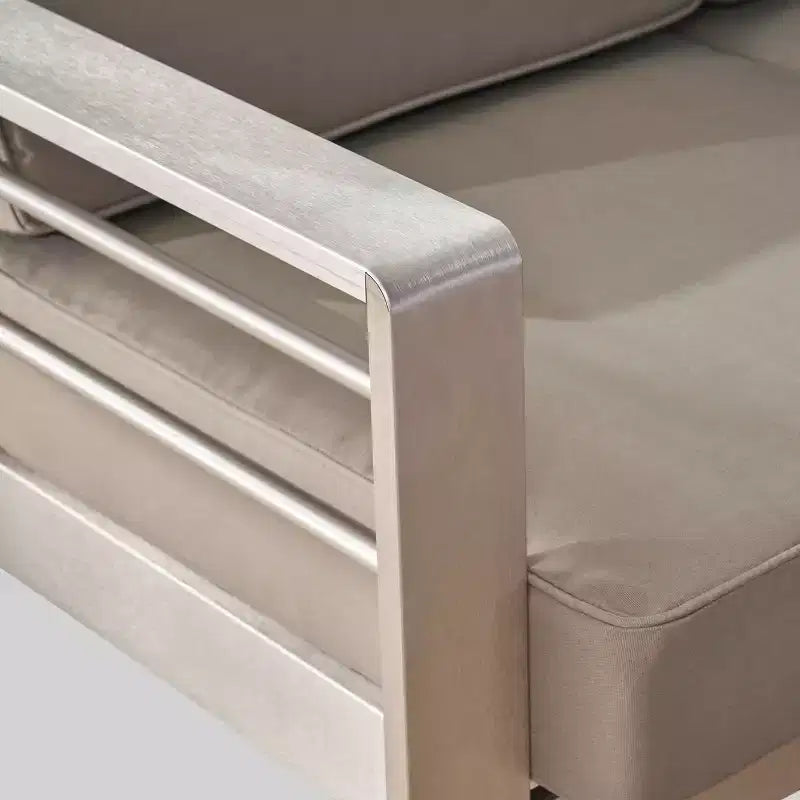 Cape Coral Set tavolo da fuoco da 3 pezzi in alluminio e MGO rettangolare - Grigio chiaro - Christopher Knight Home