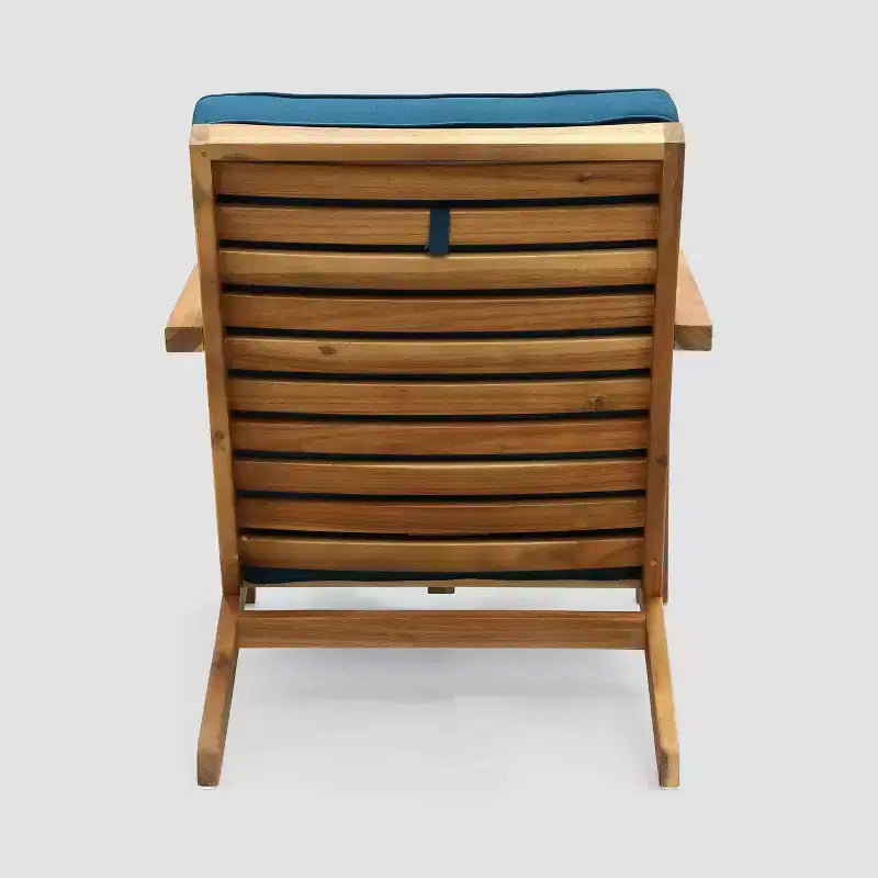 Set da conversazione Leah 3 pezzi in legno di acacia: Sedie da esterno con cuscini - Christopher Knight Home