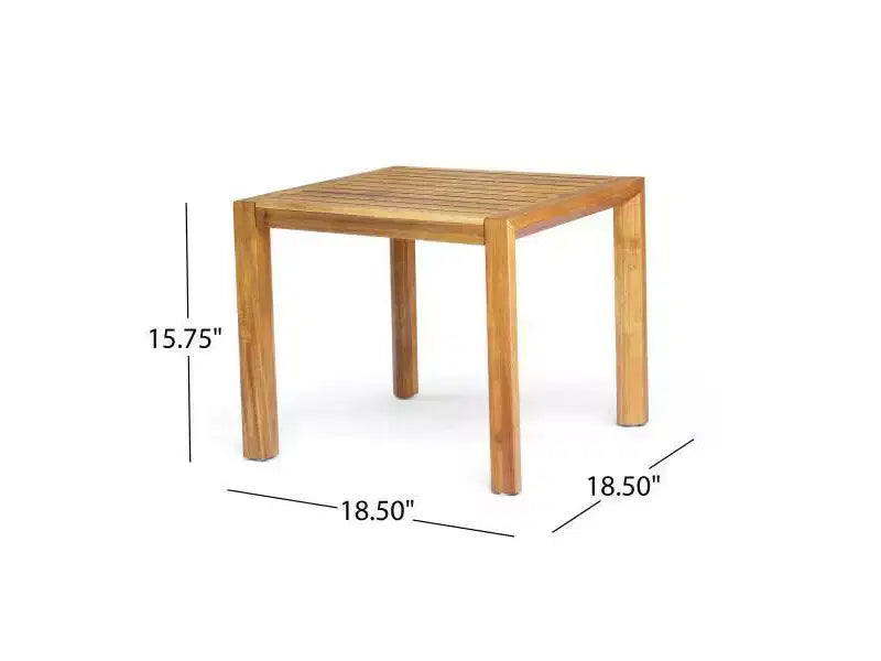 Set da conversazione Leah 3 pezzi in legno di acacia: Sedie da esterno con cuscini - Christopher Knight Home