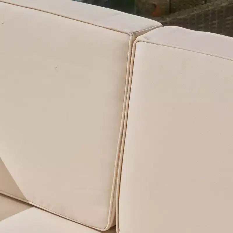 Oana Set Divano Sezionale a 5 Pezzi in Legno di Acacia a V Teak/Beige - Christopher Knight Home: Resistente alle Intemperie, Design Contemporaneo