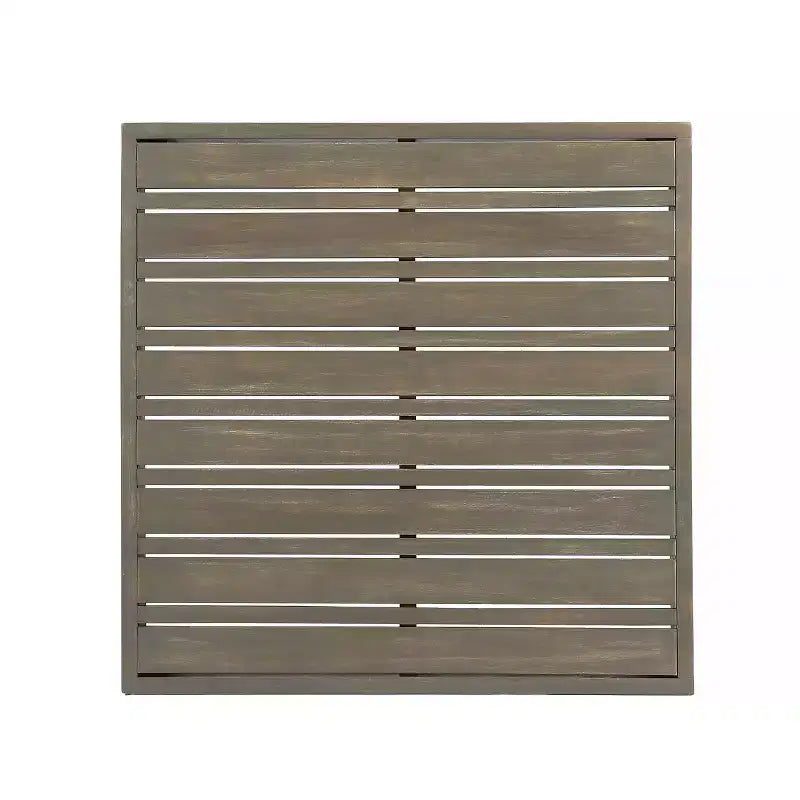 Divanetto a 2 posti con bracciolo sinistro Oana in legno di acacia da esterno e tavolino da caffè con cuscino grigio/bianco - Christopher Knight Home