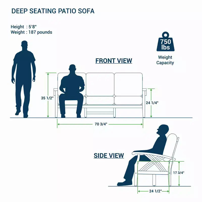 Set da conversazione per esterni Sonoma Lane Eola 5 pezzi in teak con cuscini marrone chiaro con cerniera – Resistente alle intemperie
