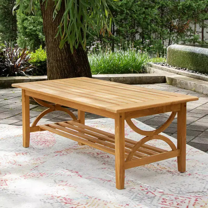 Set da conversazione per esterni Sonoma Lane Eola 5 pezzi in teak con cuscini marrone chiaro con cerniera – Resistente alle intemperie