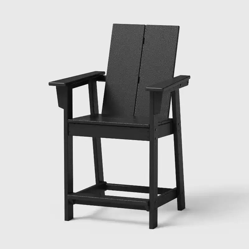 Set 3 pezzi sedute da balcone per esterno Moore POLYWOOD, nero
