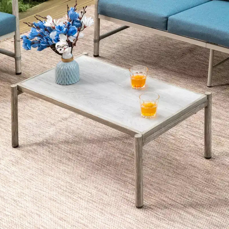 Captiva Designs Set Divano a 6 Pezzi da Esterno con Struttura in Acciaio e Rattan e Tavolino da Caffè