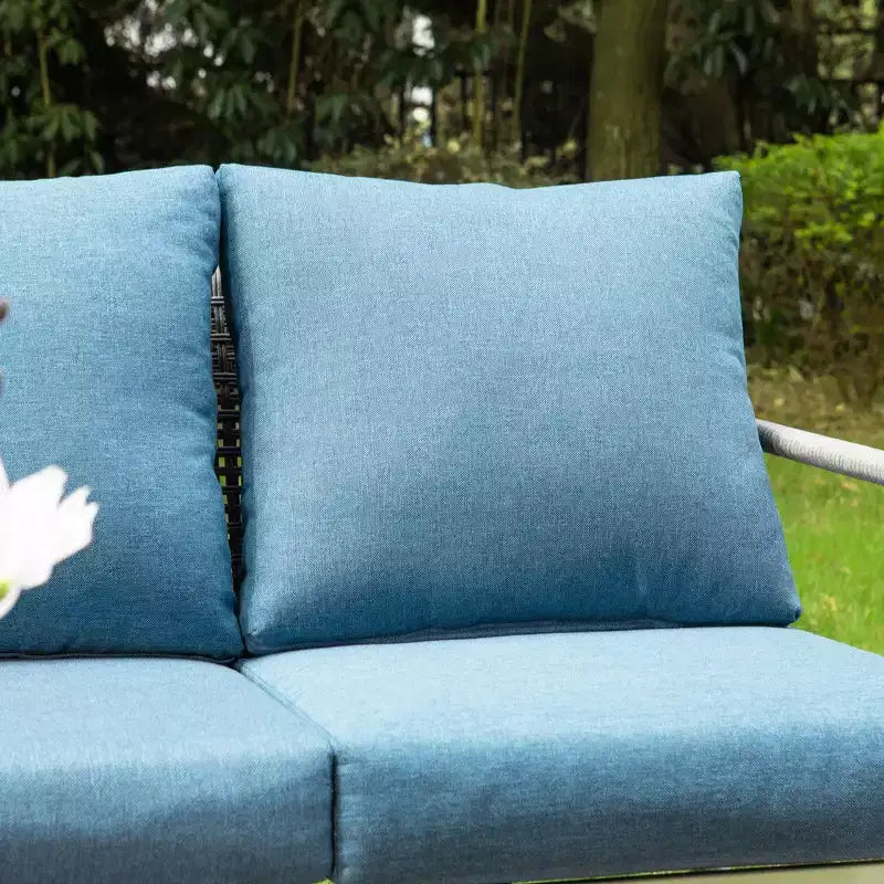 Captiva Designs Set Divano a 6 Pezzi da Esterno con Struttura in Acciaio e Rattan e Tavolino da Caffè