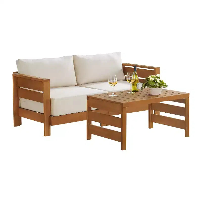 Set mobili da esterno Alaterre Furniture 2 pezzi Barton resistente alle intemperie con divano e tavolino da caffè
