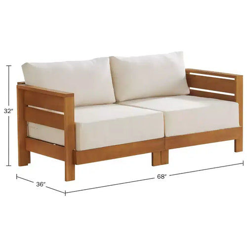 Set mobili da esterno Alaterre Furniture 2 pezzi Barton resistente alle intemperie con divano e tavolino da caffè