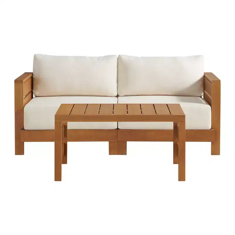 Set mobili da esterno Alaterre Furniture 2 pezzi Barton resistente alle intemperie con divano e tavolino da caffè