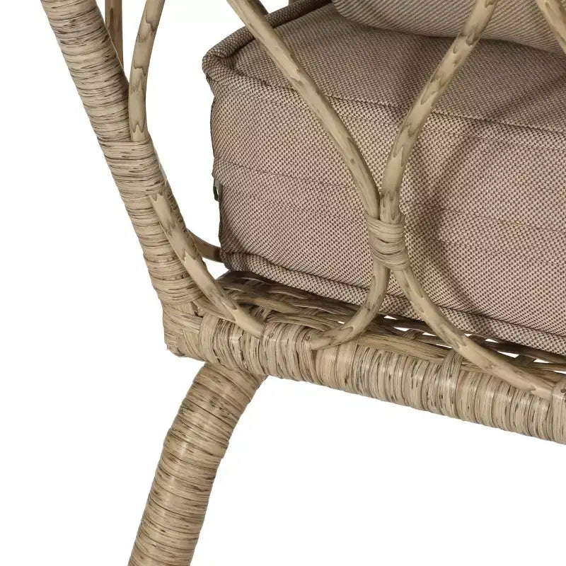 Set da 2 divanetti e tavolino da caffè Bruce Outdoor in vimini: stile boho, resistente ai raggi UV e alle intemperie - Christopher Knight Home
