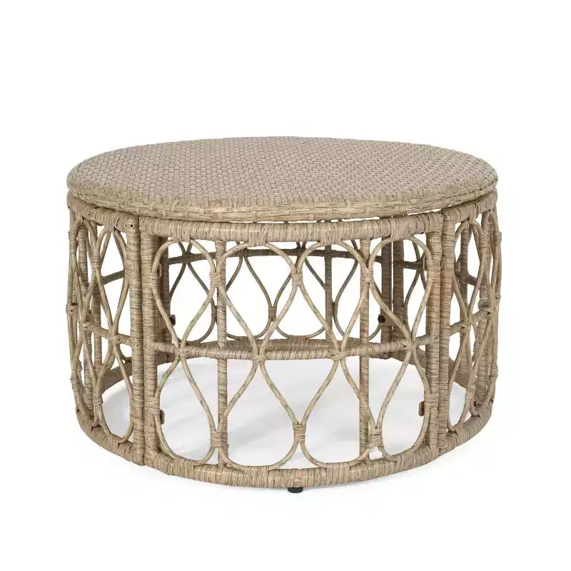 Set da 2 divanetti e tavolino da caffè Bruce Outdoor in vimini: stile boho, resistente ai raggi UV e alle intemperie - Christopher Knight Home