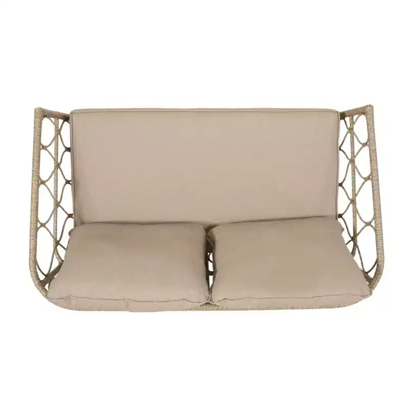 Set da 2 divanetti e tavolino da caffè Bruce Outdoor in vimini: stile boho, resistente ai raggi UV e alle intemperie - Christopher Knight Home