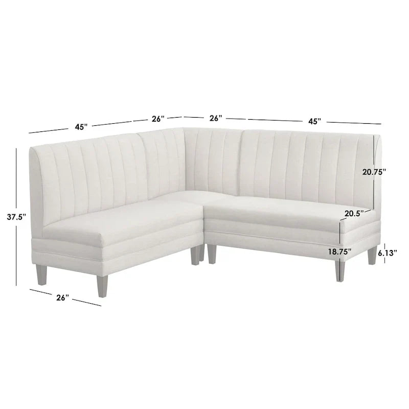 Set Lifestorey Kerrington di 3 panche imbottite con schienale trapuntato