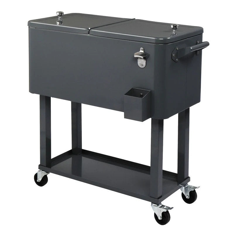 Frigo portatile in ferro verniciato da 80 QT con ripiano