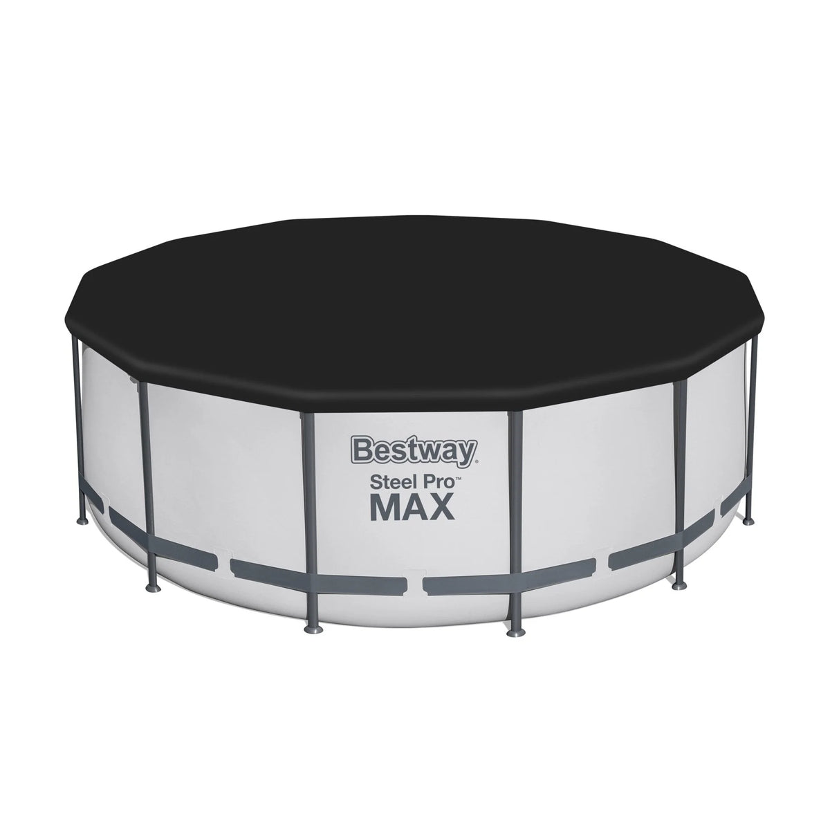 Piscina Fuori Terra Rotonda Bestway Steel Pro MAX con Pompa e Copertura