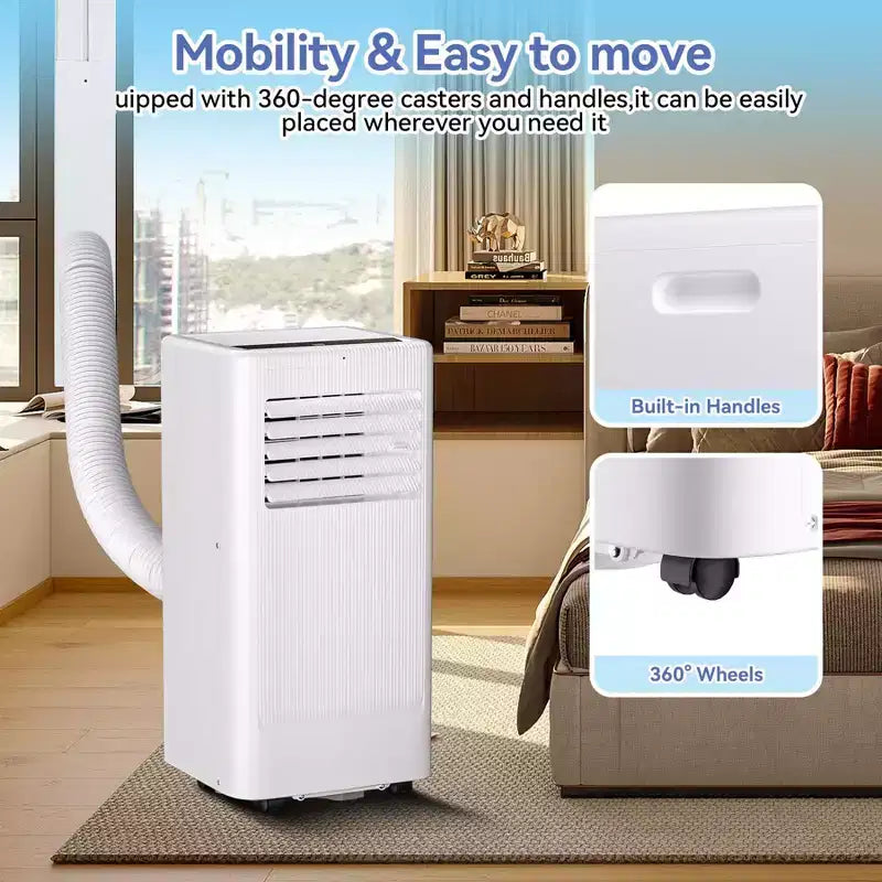 Condizionatori portatili, Flarhetoric da 10000 BTU per raffreddamento/ventilazione/deumidificazione 3 IN 1, unità portatile per ambienti di 560 SQ.FT, unità per ambienti a bassa rumorosità