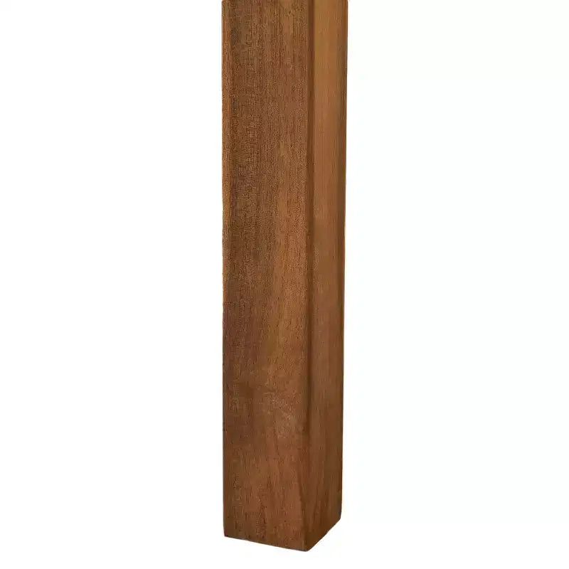 Set divano angolare a 6 posti e poltrona da conversazione GDFStudio Abena per esterni in legno di acacia con cuscini