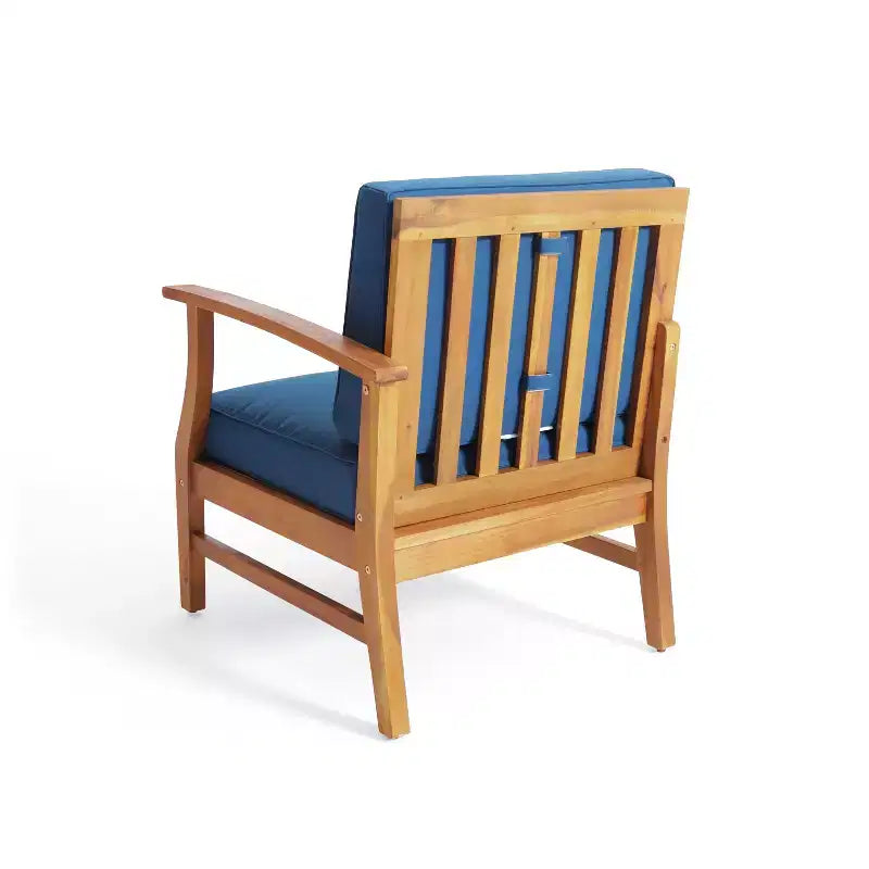 GDFStudio Abena Set Conversazione Sezionale a U a 8 Posti per Esterni in Legno di Acacia con Cuscini