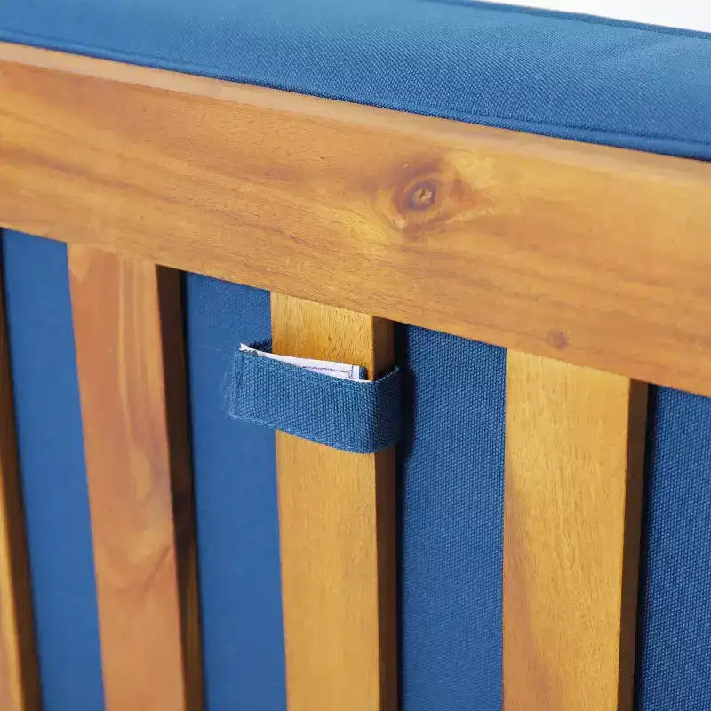 GDFStudio Abena Set Conversazione Sezionale a U a 8 Posti per Esterni in Legno di Acacia con Cuscini