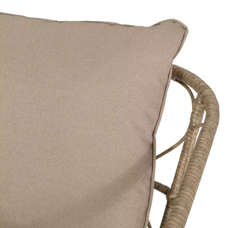 GDFStudio Colmar Set da salotto da esterno a 4 posti in vimini con cuscini, marrone chiaro/beige