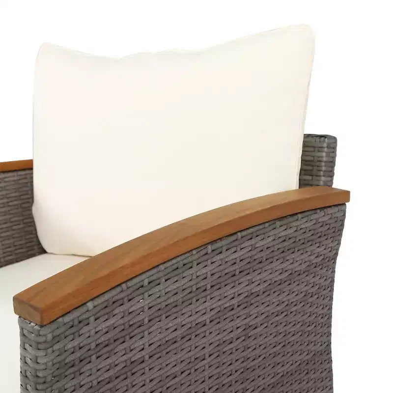 Set da conversazione da esterno in rattan 9 pezzi, set divano da patio con tavolino da caffè e cuscini lavabili -ModernLuxe
