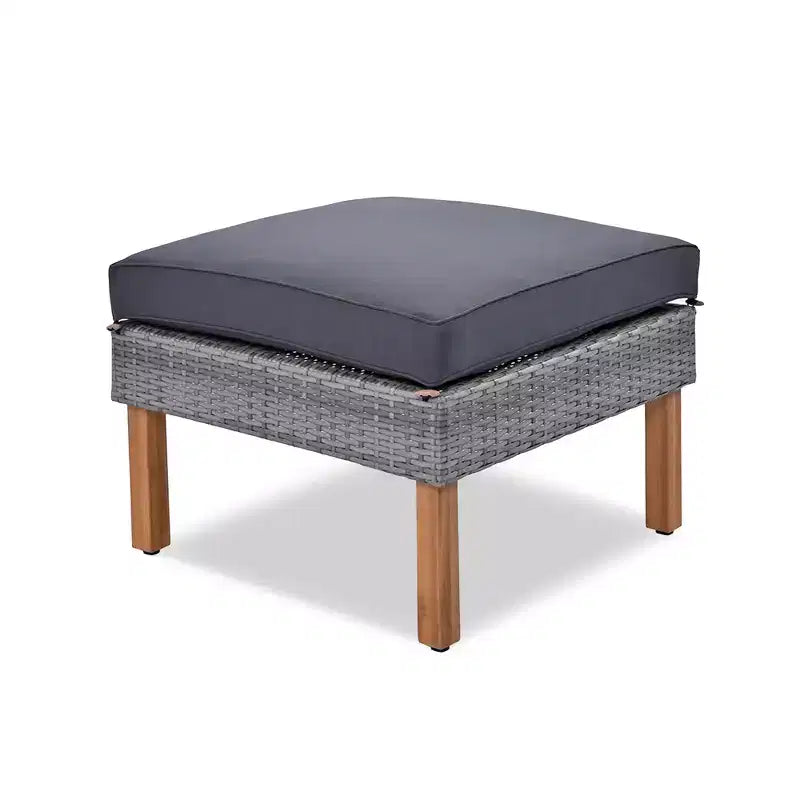 Set da conversazione da esterno in rattan 9 pezzi, set divano da patio con tavolino da caffè e cuscini lavabili -ModernLuxe