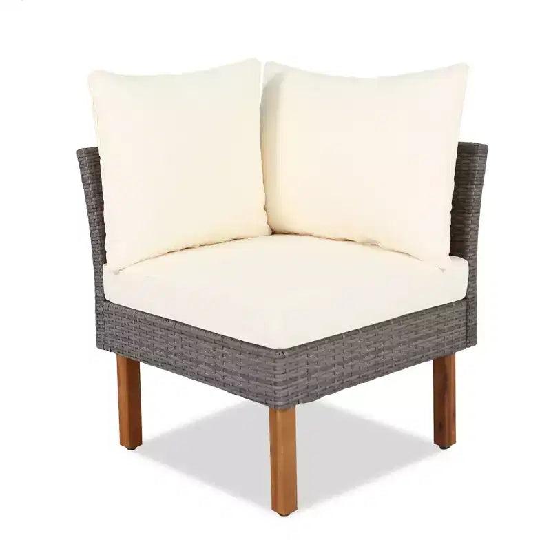 Set da conversazione da esterno in rattan 9 pezzi, set divano da patio con tavolino da caffè e cuscini lavabili -ModernLuxe