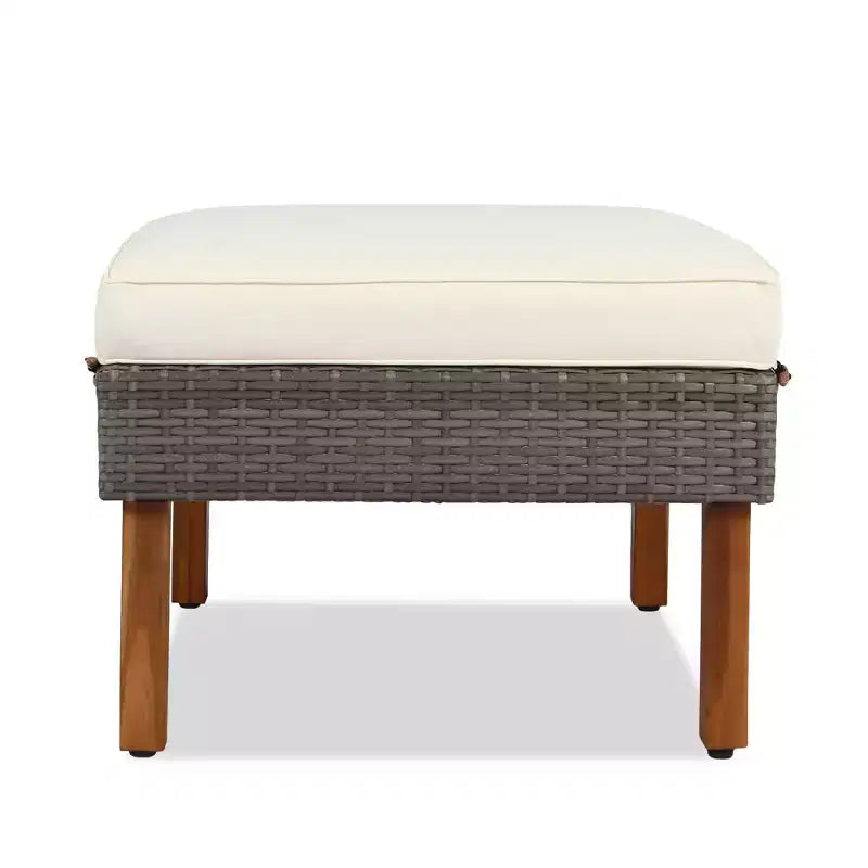 Set da conversazione da esterno in rattan 9 pezzi, set divano da patio con tavolino da caffè e cuscini lavabili -ModernLuxe