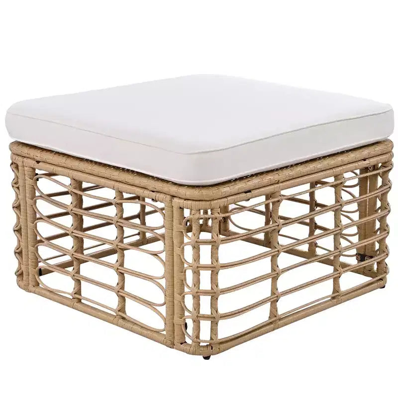 Divano componibile da esterno Whisen in rattan resistente alle intemperie, con cuscini spessi e cuscini decorativi, set componibili liberamente