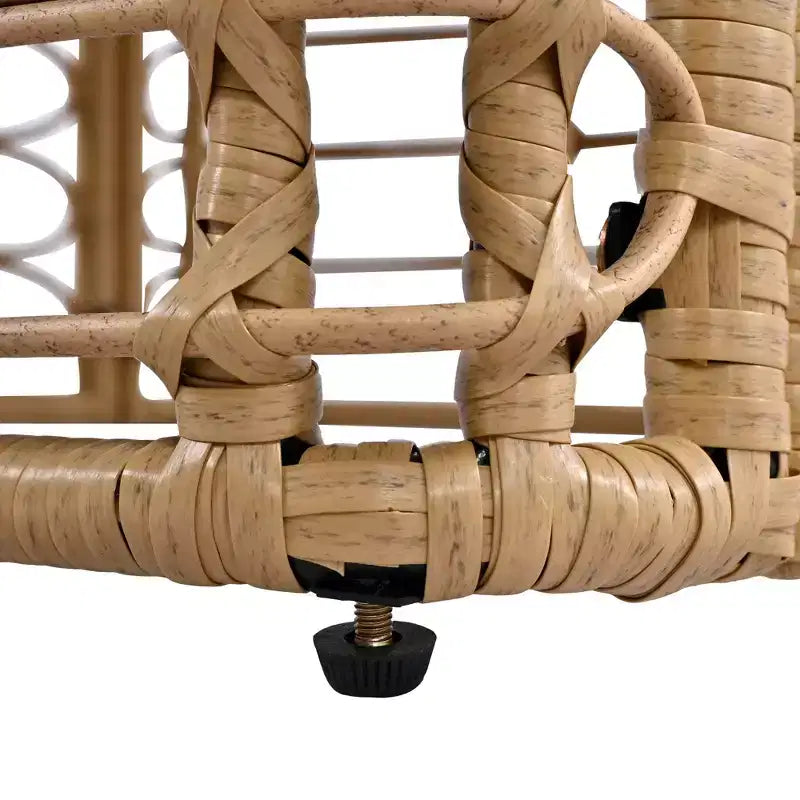 Divano componibile da esterno Whisen in rattan resistente alle intemperie, con cuscini spessi e cuscini decorativi, set componibili liberamente