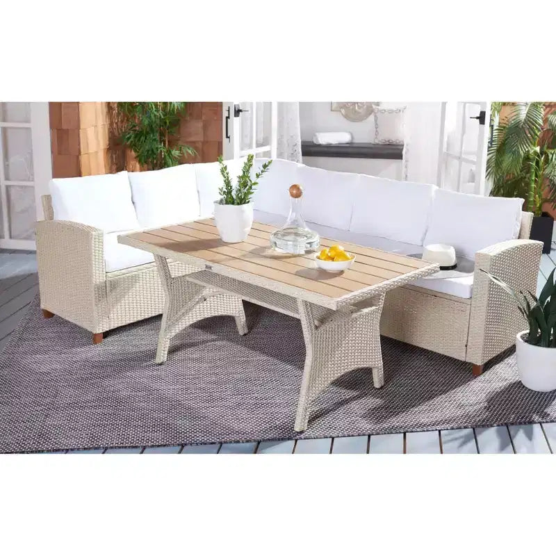 Set con divano angolare a 3 posti Jovita - Per interni/esterni - PAT7707 - Safavieh