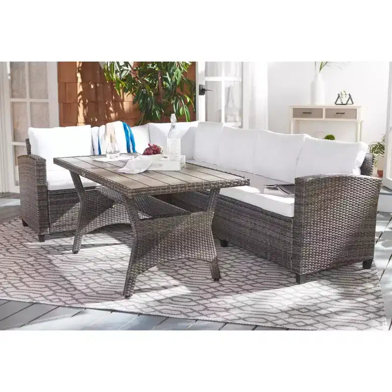 Set con divano angolare a 3 posti Jovita - Per interni/esterni - PAT7707 - Safavieh