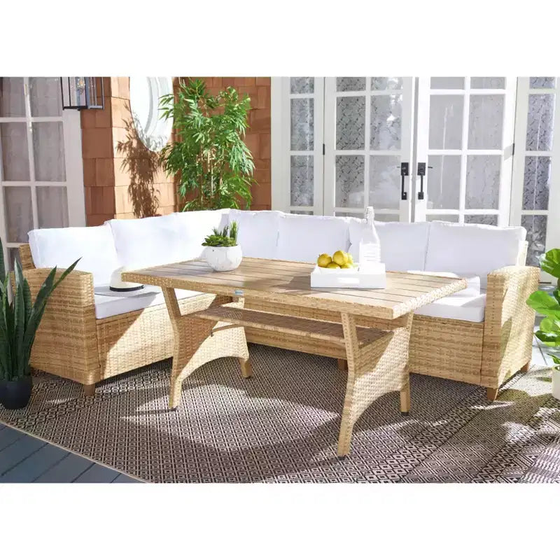 Set con divano angolare a 3 posti Jovita - Per interni/esterni - PAT7707 - Safavieh