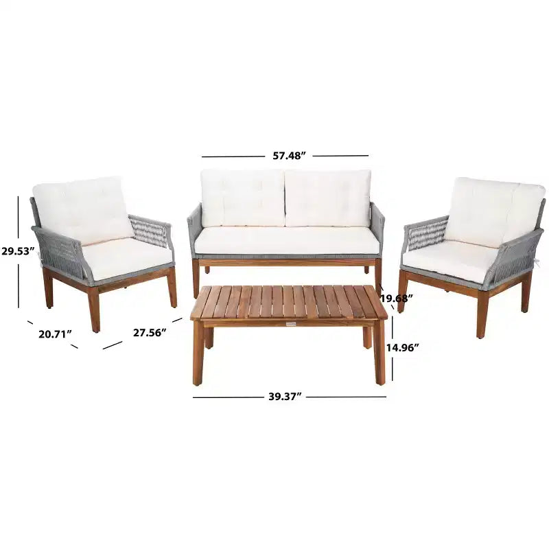 Set da salotto Winslo 4 pezzi - Interno/Esterno - PAT7075 - Safavieh
