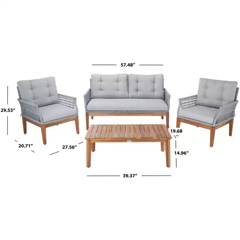 Set da salotto Winslo 4 pezzi - Interno/Esterno - PAT7075 - Safavieh