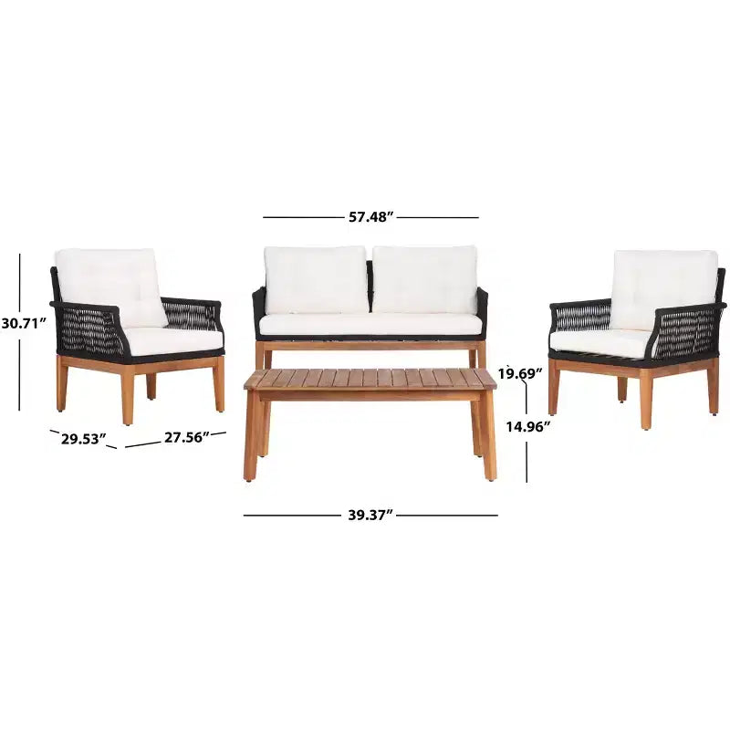 Set da salotto Winslo 4 pezzi - Interno/Esterno - PAT7075 - Safavieh