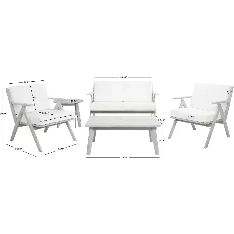 Set da soggiorno Dryad 5 pezzi - Interno/Esterno - PAT7306 - Safavieh