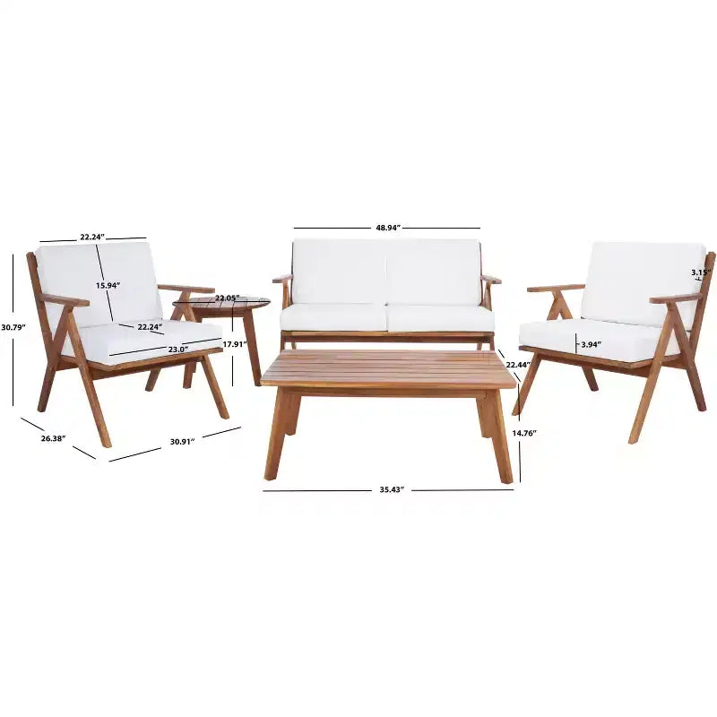 Set da soggiorno Dryad 5 pezzi - Interno/Esterno - PAT7306 - Safavieh