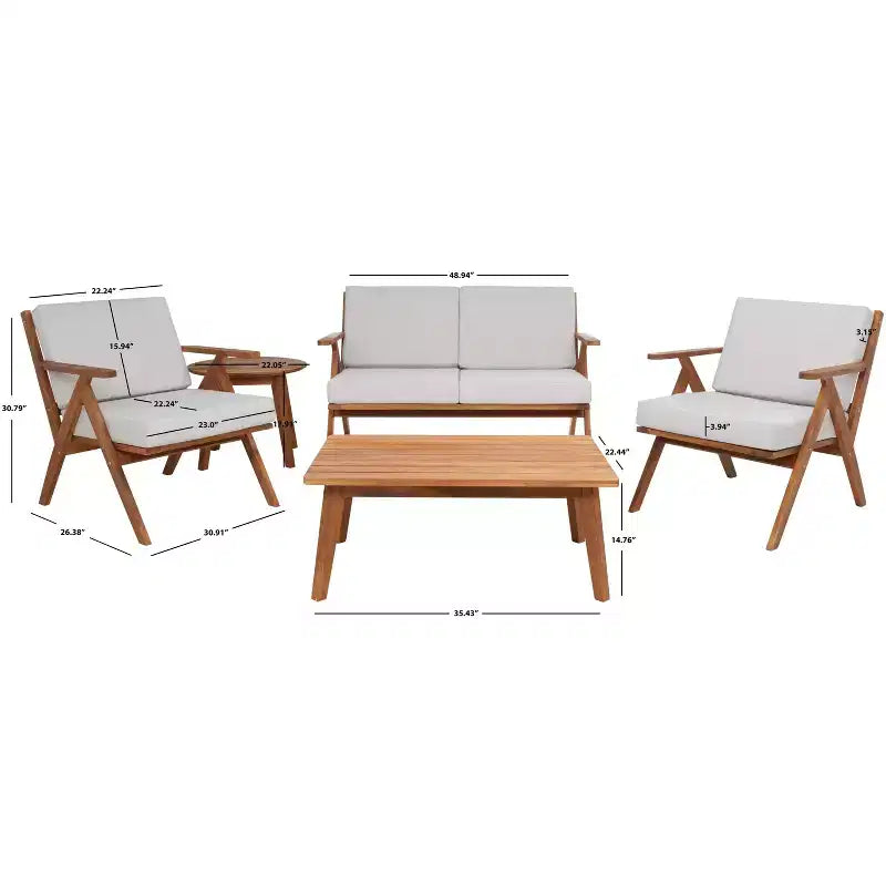 Set da soggiorno Dryad 5 pezzi - Interno/Esterno - PAT7306 - Safavieh