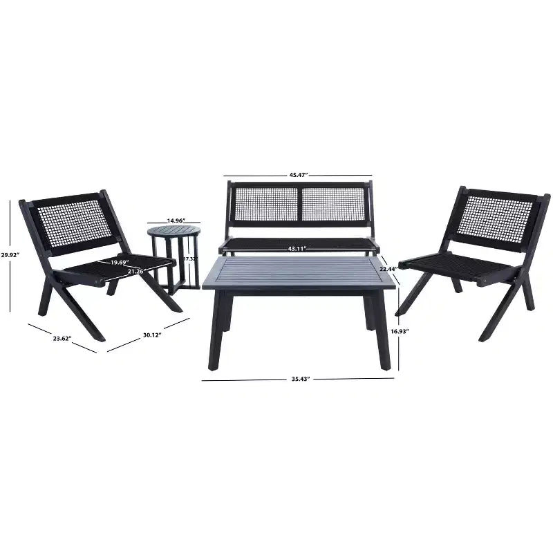 Set da Soggiorno Kobina 5 Pezzi - Interno/Esterno - PAT7314 - Safavieh